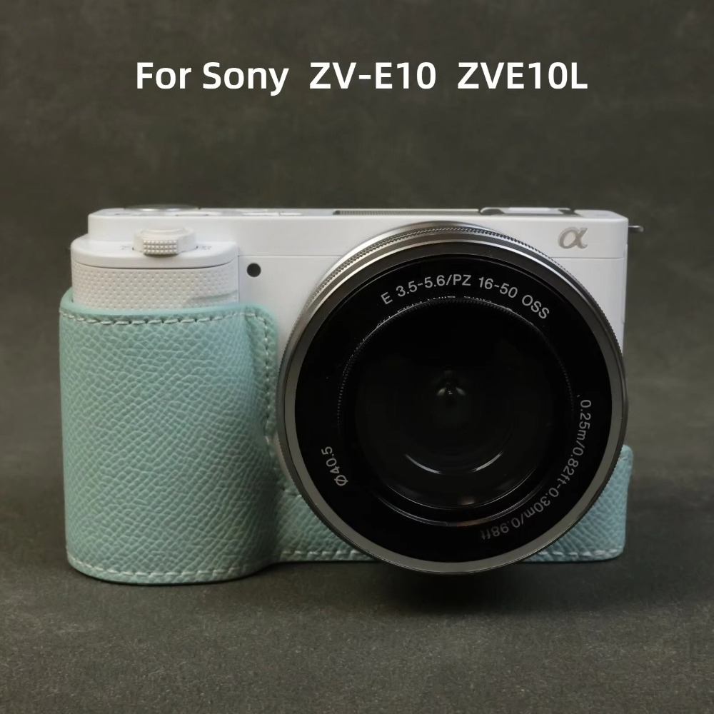Sony Camera Zv-E10 - Capa protetora de couro para câmera